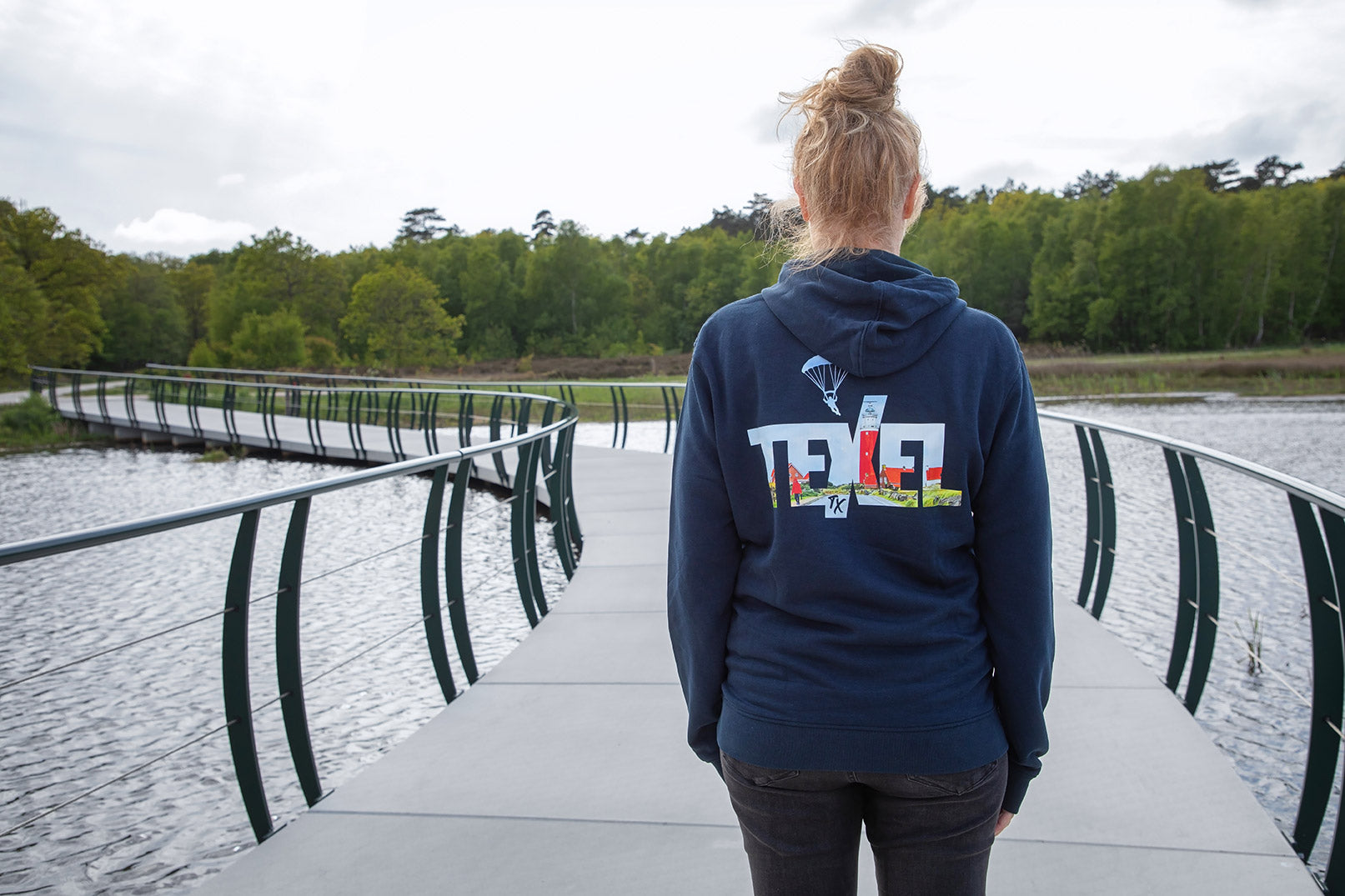 Hoodie Navy Jouw Texel Justin Sinner